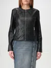 Armani Exchange Black Polyester Jackets & Coat In Black