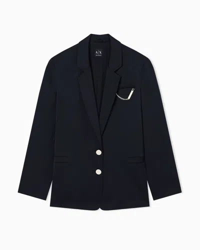 Armani Exchange Jacket In Mixed Fabric In Black