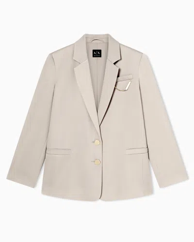 Armani Exchange Jacket In Mixed Fabric In Nude