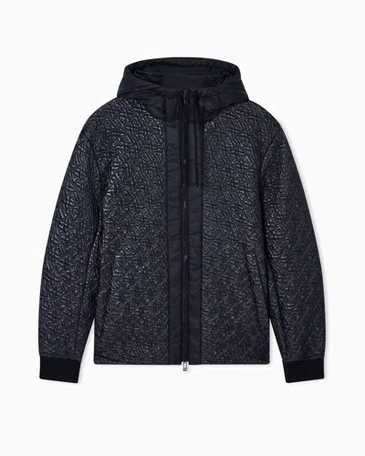 Armani Exchange Jacket With Allover Logo In Black