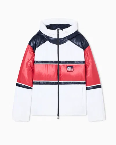 Armani Exchange Jacket With Contrasting Bands In White