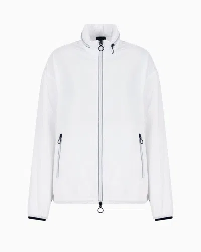Armani Exchange Jacket With Contrasting Decorative Stitching In White