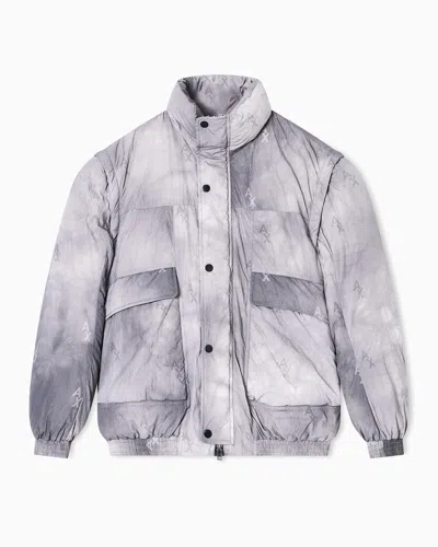 Armani Exchange Jacket With Removable Sleeves In Gray