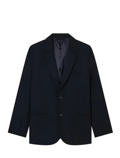 Armani Exchange Single-breasted Blazer In Blue