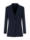 Armani Exchange Single Breasted Jacket With One Button In Blue