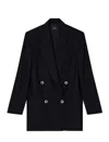 Armani Exchange Double Breasted Jackets In Blue