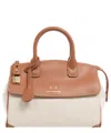 Armani Exchange Asv Handbag Trunk In Beige