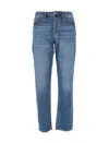 Armani Exchange Blue Cotton Skinny Jean In Blue