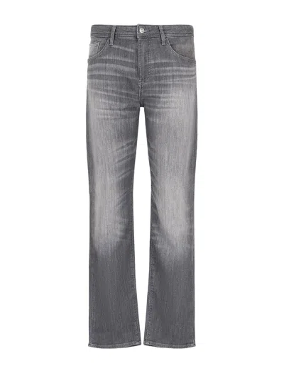 Armani Exchange Mid-rise Straight-leg Jeans In Grey Denim