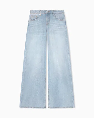 Armani Exchange Jeans Loose Fit Denim Used Look In Blue