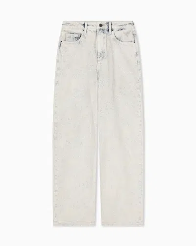 Armani Exchange Jeans Relaxed Denim Bleached Vintage Wash In Gray