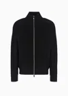 Armani Exchange Zip-up Knitted Jacket In Black