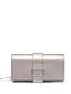 Armani Exchange Jodie Logo-buckle Wallet In Gray