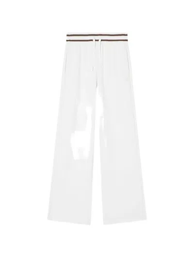 Armani Exchange Jogger Drawstring Trousers In White