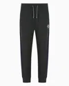 Armani Exchange Jogger Pants In Sweatshirt With Contrasting Inserts In Black