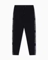 Armani Exchange Jogger Pants Logo Stripes In Black