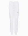 Armani Exchange Jogger Pants With Embossed Logo In White