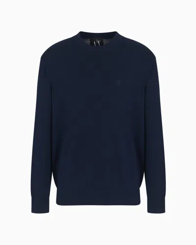 ARMANI EXCHANGE COTTON BLEND CREW NECK SWEATER