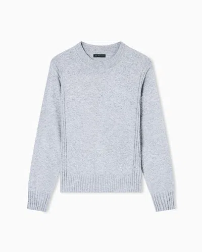 Armani Exchange Crew-neck Sweater In Gray
