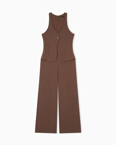 Armani Exchange Jumpsuits In Mixed Fabric In Brown