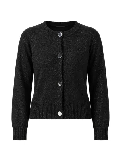 Armani Exchange Knit Button-up Cardigan In Black