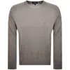 Armani Exchange Knit Jumper Driftwood Brown In Brown