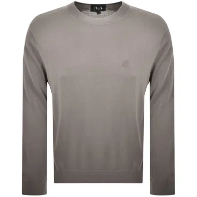 Armani Exchange Knit Jumper Driftwood Brown