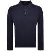Armani Exchange Knit Polo Jumper Navy In Navy