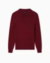 Armani Exchange Knitted Polo Shirts In Red