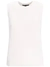 Armani Exchange Knitted Tank Top In White