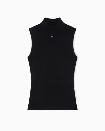 Armani Exchange Knitted Tops In Black