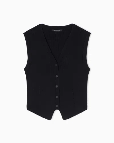 Armani Exchange Knitted Tops In Black