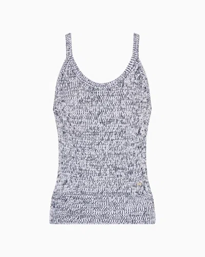 Armani Exchange Knitted Tops In Blue