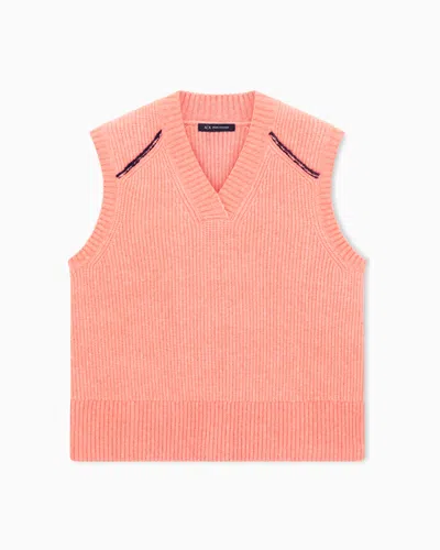 Armani Exchange Knitted Tops In Pink