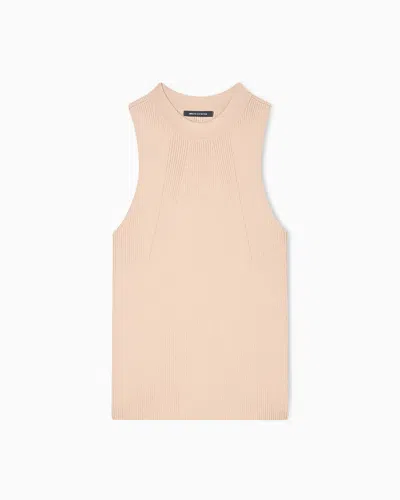 Armani Exchange Knitted Tops In Pink