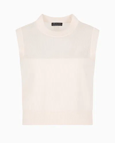 Armani Exchange Knitted Tops In White