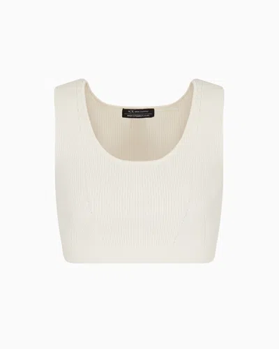 Armani Exchange Knitted Tops In White