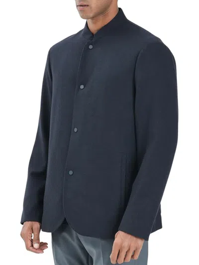 Armani Exchange Korean Style Jacket Wool Blend Polyester - Dark Blue