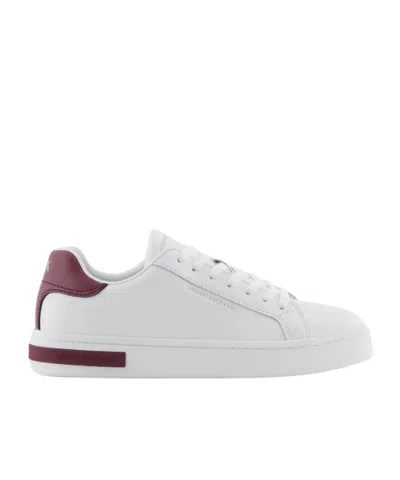 Armani Exchange Lace-up Low-top Sneakers In White