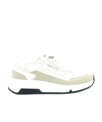 Armani Exchange Lace-up Low-top Casual Shoes In White