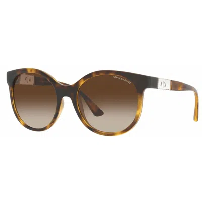 Armani Exchange Ladies' Sunglasses  Ax4120s-821313  54 Mm Gbby2 In Gold