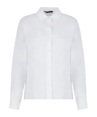 Armani Exchange Lapel Shoulder Shirt In White
