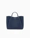 Armani Exchange Large Handbag With Degradè Shoulder Strap In Blue