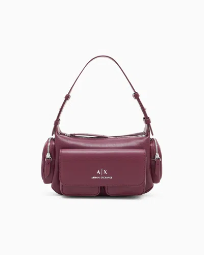 Armani Exchange Large Shoulder Bag With Side Pockets