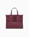Armani Exchange Large Tote Bag With Double Handles And Shoulder Strap