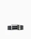 Armani Exchange Leather Belt With Logo In Blue