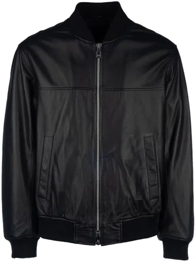 ARMANI EXCHANGE LEATHER BOMBER JACKET