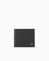 Armani Exchange Official Store Leather Book Wallet In Black