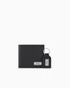 Armani Exchange Official Store Leather Gift Set In Black