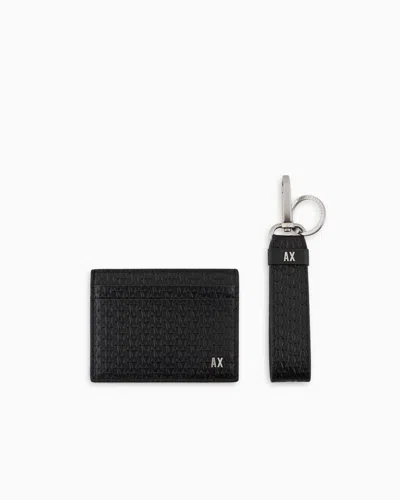 Armani Exchange Leather Goods Sets In Black